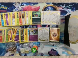 Pokemon TCG cards bulk lot - 200 assorted cards + ETB box & accessories + more - Image 3