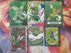 Scyther Fan Art Bundle of 6 Cards + Stickers NOT Official Pokemon PL-NM - Image 1