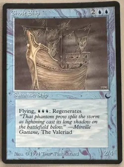 Ghost Ship The Dark MTG off center miscut misprint error ©1994 - Image 3