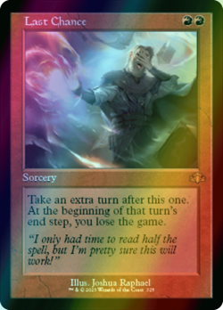 Last Chance RETRO FRAME FOIL, Dominaria Remastered, MTG DMR NM/M - Image 1