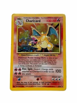 Pokemon Base Set Charizard 4/102 Holo – Well Played – Vintage 1999 – Ungraded - Image 1