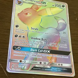 Pokemon Card Rainbow Espeon GX 152/149 PSA 6 & Umbreon GX 154/149 MP Rainbow - Image 3