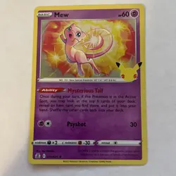 Pokemon Mew 011/025 Celebrations Holo Rare LP - Image 1