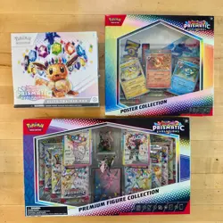 Pokemon Prismatic Evolutions ETB, Premium Figure Collection & Poster Collection - Image 1