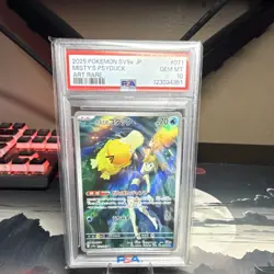 Pokemon Misty's Psyduck Art Rare Holo 071/063 Sv9a Heat Wave Arena PSA 10 JP - Image 1