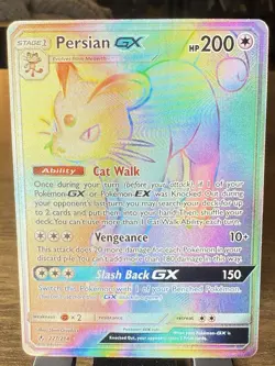 Pokemon Persian GX 227/214 Sm-Unbroken Bonds Secret Rare Rainbow English - NM - Image 1