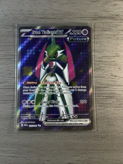 Paradox Rift Iron Valiant EX Holo Ultra Rare Pokemon TCG Card 225/182 - Image 1