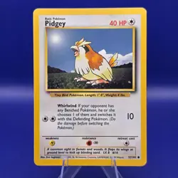 Pidgey 57/102 Base Set Unlimited Common Pokemon MP - Image 1