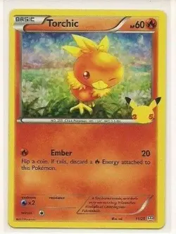 Pokemon Torchic 11/25 HOLO 25th Anniversary Mcdonalds Promo 2021 Pack Fresh - Image 1