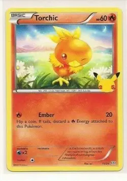 Pokemon Torchic 11/25 Non-Holo 25th Anniversary Mcdonalds Promo 2021 Pack Fresh - Image 1