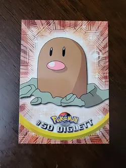 NM! BLUE Label Diglett #50 Topps Pokemon Series 1 TV Animation Edition - Image 1