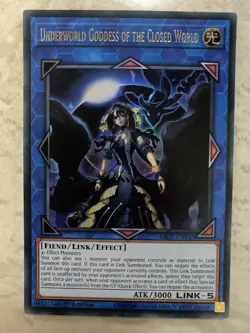 Yugioh - Underworld Goddess of the Closed World - RA02-EN045 - Ultra Rare 1st Ed - Image 1