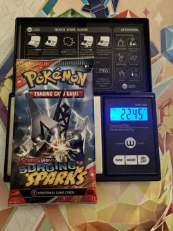HEAVY! 22.45g Surging Sparks Pokemon TCG Booster Pack - Image 1