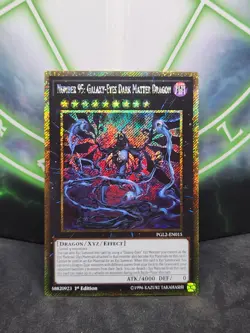 Yugioh Number 95: Galaxy-Eyes Dark Matter Dragon PGL2-EN015 Gold Secret 1st NM - Image 1