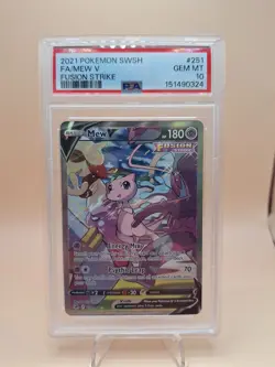 Pokemon Mew V Full Art 251 Fusion Strike PSA 10 *FRESH CERT* - Image 1