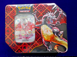 Pokemon TCG: Paldean Fates Tin - Shiny Charizard ex - New & Sealed | 5 Packs - Image 1
