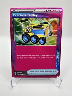 Precious Trolley 185/191 Sv08: Surging Sparks Holo Pokemon Near Mint - Image 1