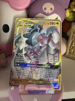 Arceus & Dialga & Palkia GX 156/236 SM - Cosmic Eclipse Holo Ultra Rare Pokemon - Image 1