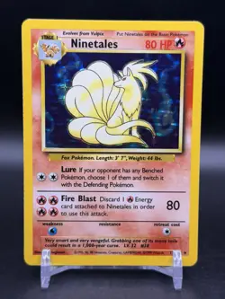 Ninetales Holo Rare 12/102 1999 Pokemon Base Set English WOTC NM - Image 1