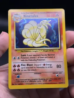 Ninetales Holo Rare 12/102 1999 Pokemon Base Set English WOTC NM - Image 3