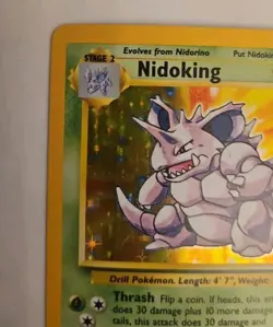 Pokemon TCG Nidoking 11/102 Base Set Holo Rare Unlimited - Image 2