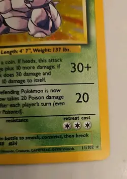 Pokemon TCG Nidoking 11/102 Base Set Holo Rare Unlimited - Image 4