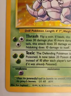 Pokemon TCG Nidoking 11/102 Base Set Holo Rare Unlimited - Image 5