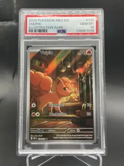 💎 2025 Pokemon MEG EN Vulpix 138/132 Illustration Rare PSA 10 Gem Mint 💎 - Image 1
