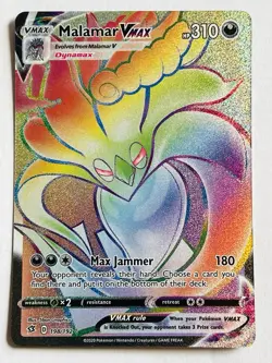 Pokemon Malamar VMAX Full Art Secret Rare Holo Rebel Clash 198/192 - Image 1