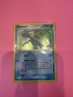 Pokemon TCG Vaporeon 6/17 POP Series 3 Holo Rare HP/DMG - Image 1