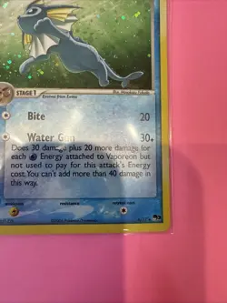 Pokemon TCG Vaporeon 6/17 POP Series 3 Holo Rare HP/DMG - Image 4