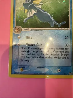 Pokemon TCG Vaporeon 6/17 POP Series 3 Holo Rare HP/DMG - Image 5