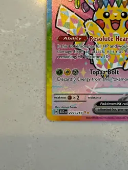 Pokemon TCG - Pikachu EX - Special Illustration Rare 277/217 Ascended Heroes NM - Image 4