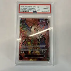 One Piece English OP-13 Red Parallel God Demon Pack Sequential PSA 10 - Image 3