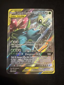 Pokemon TCG Celebi & Venusaur GX Holo Ultra Rare Card SM167 - Image 1