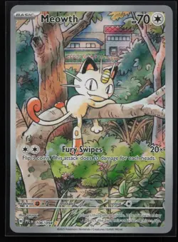 Meowth 106/094 ME02: Phantasmal Flames Keiko Fukuyama Art Pokemon TCG Card - Image 1