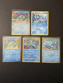 5 Vaporeon Pokemon Card Collection Eeveelution XY SM SWSH SV Cosmos Holo Rare - Image 1