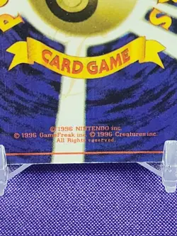 1996 Pokemon/ Pocket Monsters Double Error Card Very Rare! - Image 3