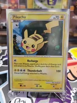 Pokemon Pikachu Holo Black Star Promo HGSS03 2010 Rare Heart & Gold Card - Image 1