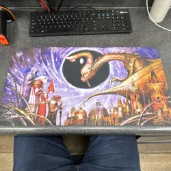 Ultra PRO Magic: The Gathering Playmat Seb McKinnon Deliver Unto Evil SIGNED - Image 1