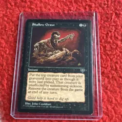 Wizards of the Coast Shallow Grave MTG Instant Black 1996 John Coulthart - Image 1