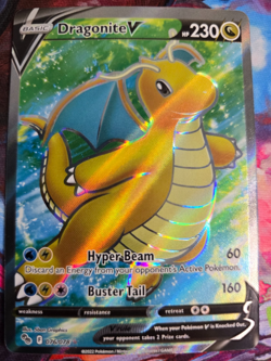 Dragonite V 76 / 78 Pokemon GO 2022 Full Art Holo Ultra Rare NM EN - Image 1