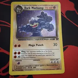 Dark Machamp 10/82 Holo Team Rocket Pokemon TCG Card - Image 1