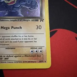 Dark Machamp 10/82 Holo Team Rocket Pokemon TCG Card - Image 3