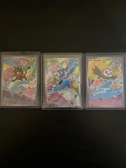 Pokemon First Partner Illustration Alola Gen 7 Starters MINT - Image 1