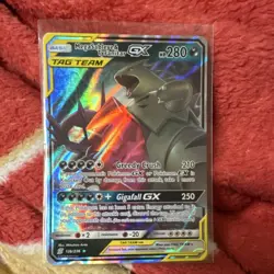 Pokemon Mega Sableye & Tyranitar GX TAG TEAM Ultra Rare Holo Unified Minds 126/… - Image 1