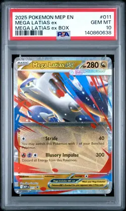 2025 POKEMON MEGA LATIAS EX BOX MEGA LATIAS EX 011 PROMO PSA 10 GEM MINT - Image 1