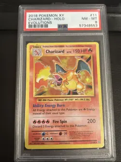 PSA 8 Charizard 11/108 HOLO XY EVOLUTIONS Pokemon TCG PSA 8 - Image 1