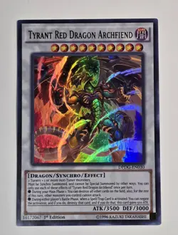 Tyrant Red Dragon Archfiend DPDG-EN030 1st Edition Ultra Rare Yugioh NM/M - Image 1