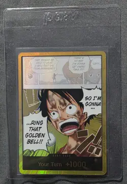 One Piece Monkey.D.Luffy Gold DON And Don Skypiea arc Variant From 2 Pack OP-15 - Image 2